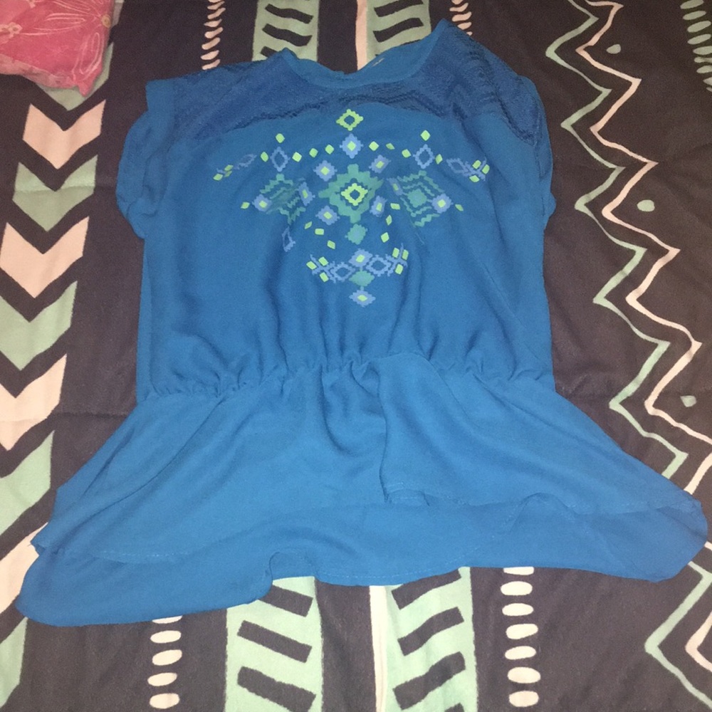 Blue detailed shirt